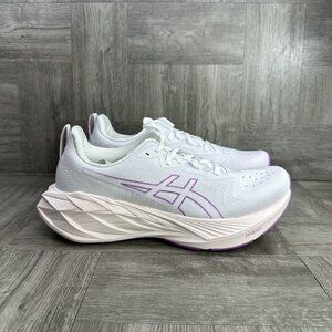 Asics NovaBlast 4 Women's size 9 Light Grey Purple Pink Running Shoes